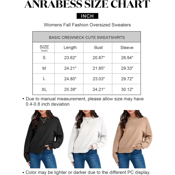 imageANRABESS Womens Long Sleeve Crewneck Casual Oversized Cropped Pullover Sweater Sweatshirts B1140shenxingM KhakiANRABESS Womens Long Sleeve Crewneck Casual Oversized Cropped Pullover Sweater Sweatshirts B1140shenxingM Khaki