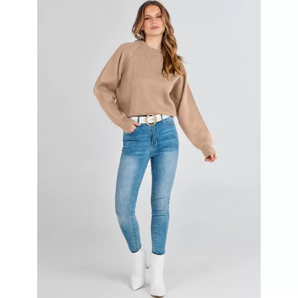 imageANRABESS Womens Long Sleeve Crewneck Casual Oversized Cropped Pullover Sweater Sweatshirts B1140shenxingM KhakiANRABESS Womens Long Sleeve Crewneck Casual Oversized Cropped Pullover Sweater Sweatshirts B1140shenxingM Khaki