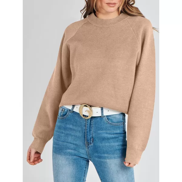 imageANRABESS Womens Long Sleeve Crewneck Casual Oversized Cropped Pullover Sweater Sweatshirts B1140shenxingM KhakiANRABESS Womens Long Sleeve Crewneck Casual Oversized Cropped Pullover Sweater Sweatshirts B1140shenxingM Khaki