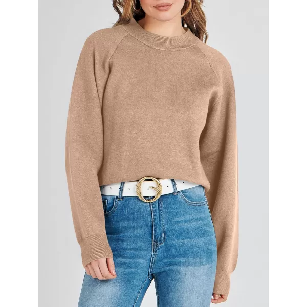 imageANRABESS Womens Long Sleeve Crewneck Casual Oversized Cropped Pullover Sweater Sweatshirts B1140shenxingM KhakiANRABESS Womens Long Sleeve Crewneck Casual Oversized Cropped Pullover Sweater Sweatshirts B1140shenxingM Khaki