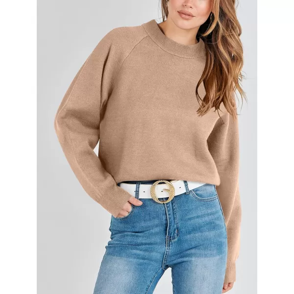 imageANRABESS Womens Long Sleeve Crewneck Casual Oversized Cropped Pullover Sweater Sweatshirts B1140shenxingM KhakiANRABESS Womens Long Sleeve Crewneck Casual Oversized Cropped Pullover Sweater Sweatshirts B1140shenxingM Khaki