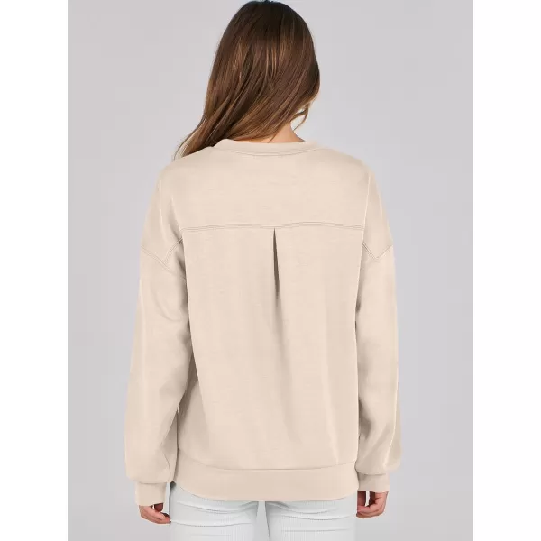 imageANRABESS Womens Long Sleeve Crewneck Shirt Top Loose Fit 2024 Fashion Pullover SweatshirtsApricot