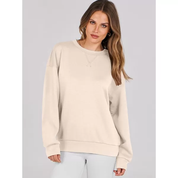 imageANRABESS Womens Long Sleeve Crewneck Shirt Top Loose Fit 2024 Fashion Pullover SweatshirtsApricot