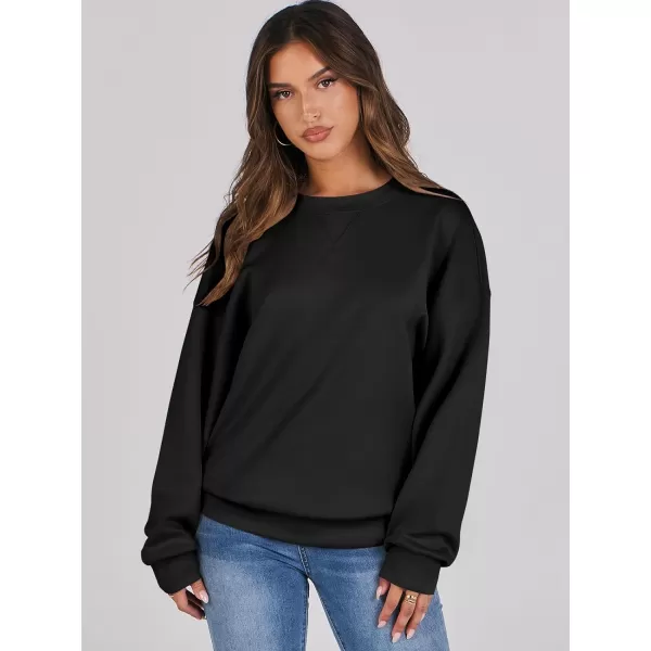 imageANRABESS Womens Long Sleeve Crewneck Shirt Top Loose Fit 2024 Fashion Pullover SweatshirtsBlack