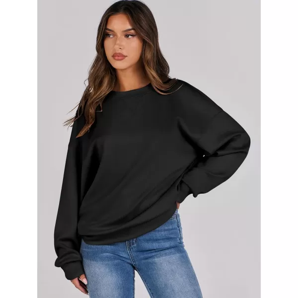 imageANRABESS Womens Long Sleeve Crewneck Shirt Top Loose Fit 2024 Fashion Pullover SweatshirtsBlack