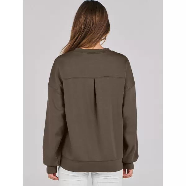 imageANRABESS Womens Long Sleeve Crewneck Shirt Top Loose Fit 2024 Fashion Pullover SweatshirtsCoffee