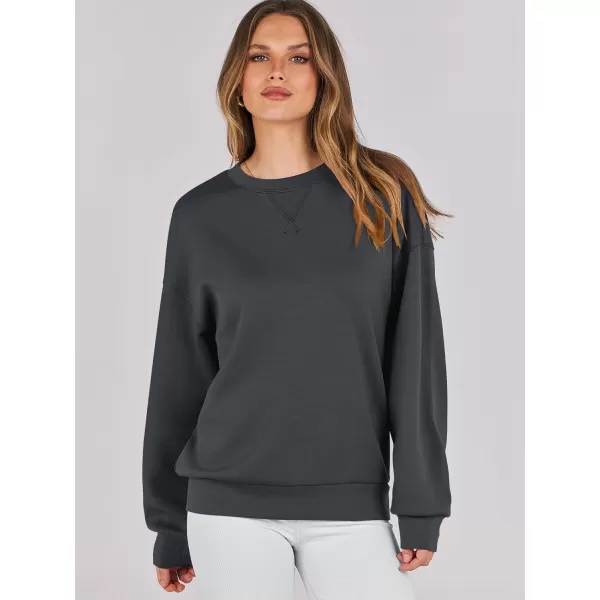 imageANRABESS Womens Long Sleeve Crewneck Shirt Top Loose Fit 2024 Fashion Pullover SweatshirtsDark Gray