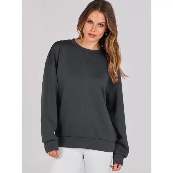 imageANRABESS Womens Long Sleeve Crewneck Shirt Top Loose Fit 2024 Fashion Pullover SweatshirtsDark Gray