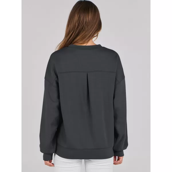 imageANRABESS Womens Long Sleeve Crewneck Shirt Top Loose Fit 2024 Fashion Pullover SweatshirtsDark Gray