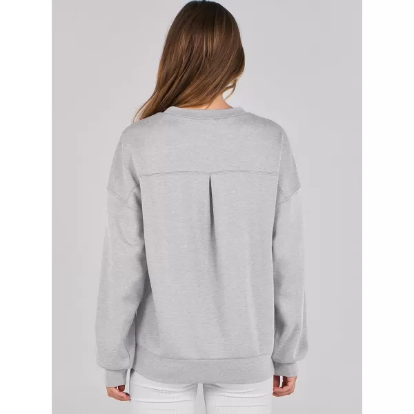 imageANRABESS Womens Long Sleeve Crewneck Shirt Top Loose Fit 2024 Fashion Pullover SweatshirtsLight Grey