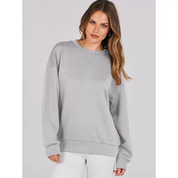 imageANRABESS Womens Long Sleeve Crewneck Shirt Top Loose Fit 2024 Fashion Pullover SweatshirtsLight Grey