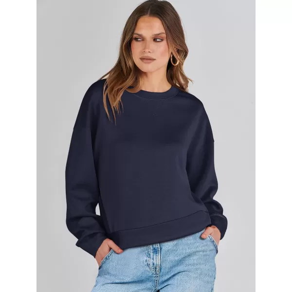 imageANRABESS Womens Long Sleeve Crewneck Shirt Top Loose Fit 2024 Fashion Pullover SweatshirtsNavy Blue