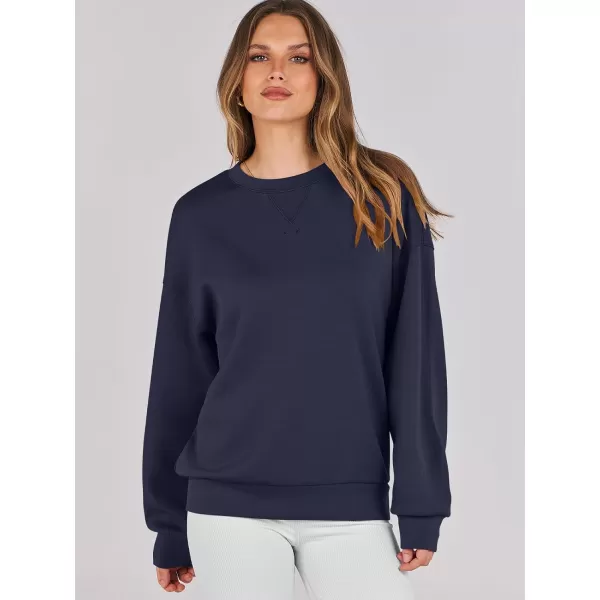 imageANRABESS Womens Long Sleeve Crewneck Shirt Top Loose Fit 2024 Fashion Pullover SweatshirtsNavy Blue