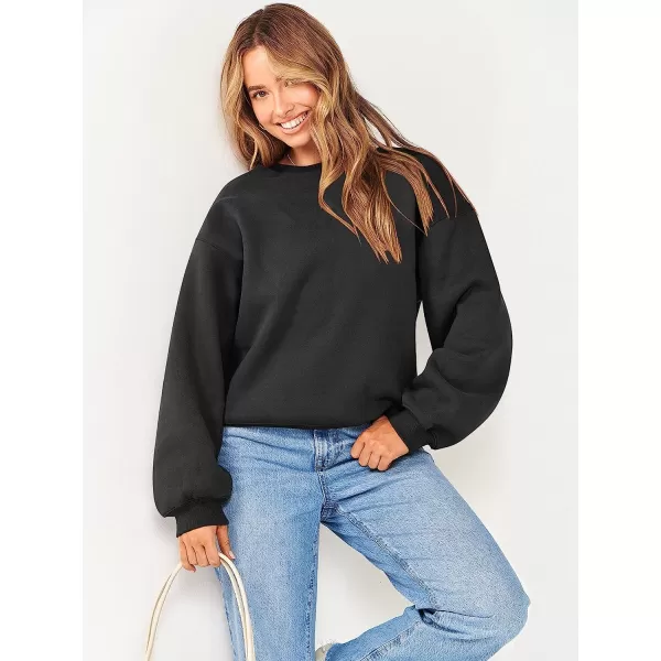 imageANRABESS Womens Long Sleeve Sweatshirt Casual Crewneck Loose Fit Pollover Hoodie Fleece Fall TopsBlack