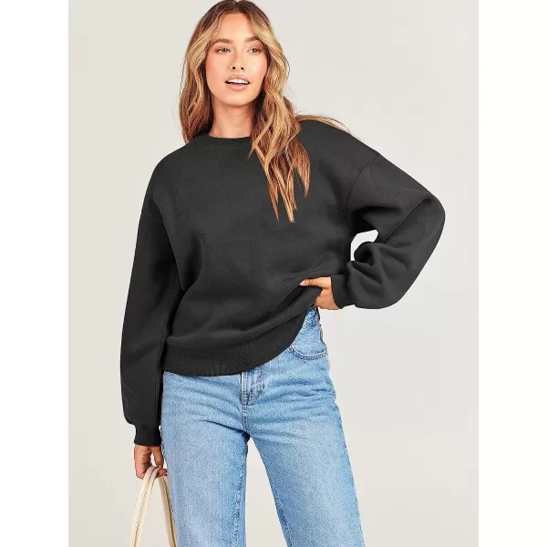 imageANRABESS Womens Long Sleeve Sweatshirt Casual Crewneck Loose Fit Pollover Hoodie Fleece Fall TopsBlack