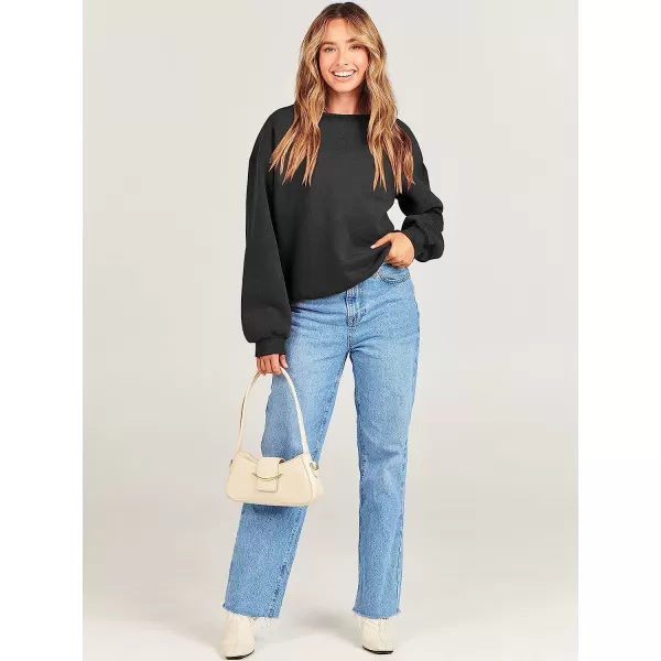 imageANRABESS Womens Long Sleeve Sweatshirt Casual Crewneck Loose Fit Pollover Hoodie Fleece Fall TopsBlack