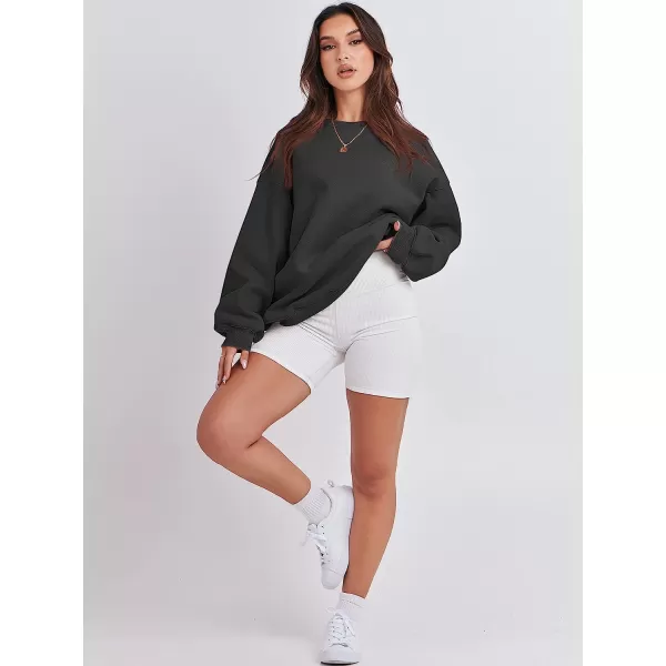 imageANRABESS Womens Long Sleeve Sweatshirt Casual Crewneck Loose Fit Pollover Hoodie Fleece Fall TopsBlack