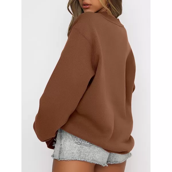 imageANRABESS Womens Long Sleeve Sweatshirt Casual Crewneck Loose Fit Pollover Hoodie Fleece Fall TopsCoffee