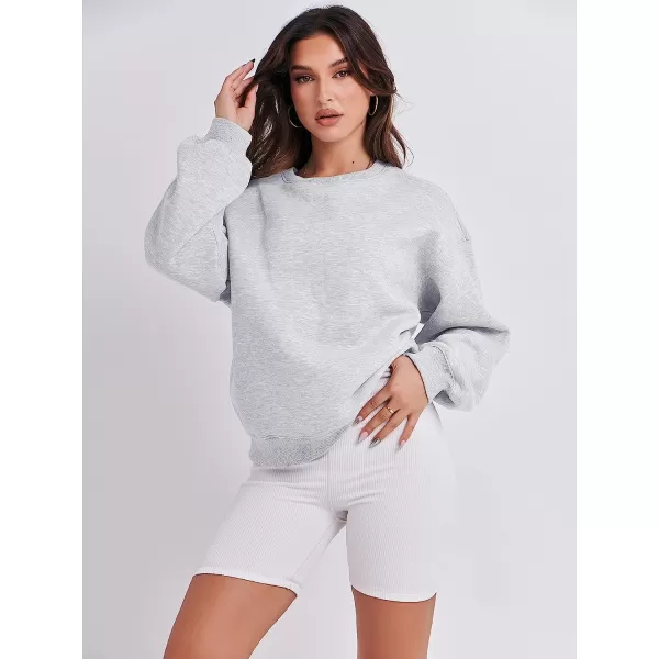 imageANRABESS Womens Long Sleeve Sweatshirt Casual Crewneck Loose Fit Pollover Hoodie Fleece Fall TopsGray