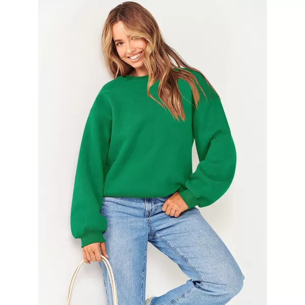 imageANRABESS Womens Long Sleeve Sweatshirt Casual Crewneck Loose Fit Pollover Hoodie Fleece Fall TopsGreen