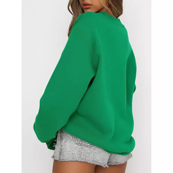 imageANRABESS Womens Long Sleeve Sweatshirt Casual Crewneck Loose Fit Pollover Hoodie Fleece Fall TopsGreen