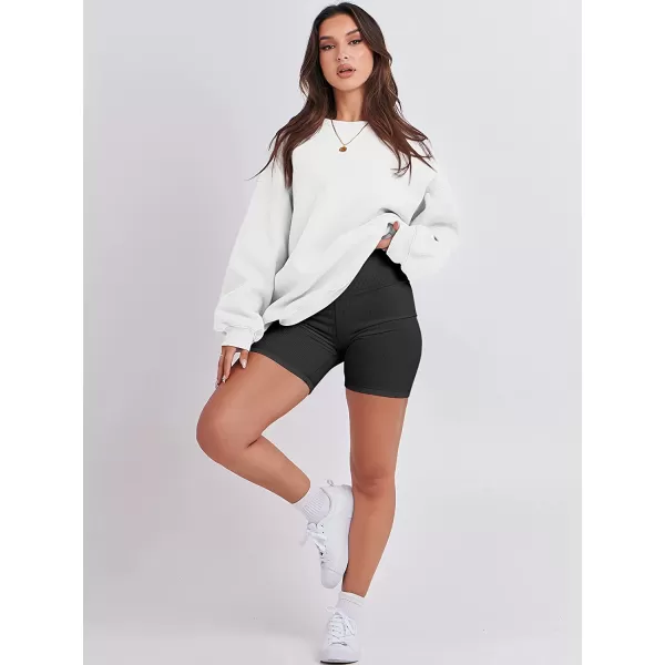 imageANRABESS Womens Long Sleeve Sweatshirt Casual Crewneck Loose Fit Pollover Hoodie Fleece Fall TopsWhite