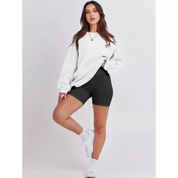 imageANRABESS Womens Long Sleeve Sweatshirt Casual Crewneck Loose Fit Pollover Hoodie Fleece Fall TopsWhite