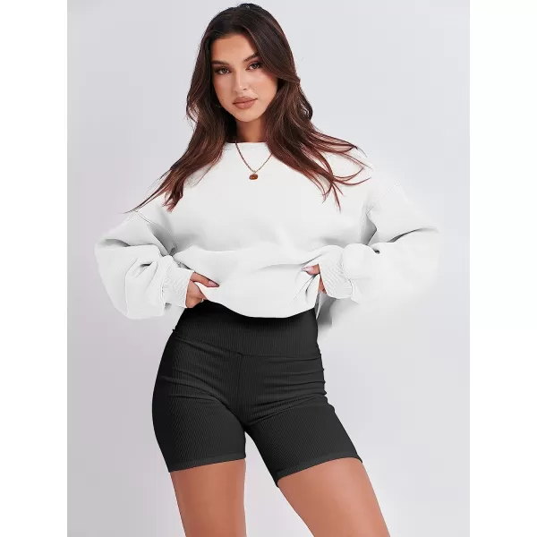 imageANRABESS Womens Long Sleeve Sweatshirt Casual Crewneck Loose Fit Pollover Hoodie Fleece Fall TopsWhite