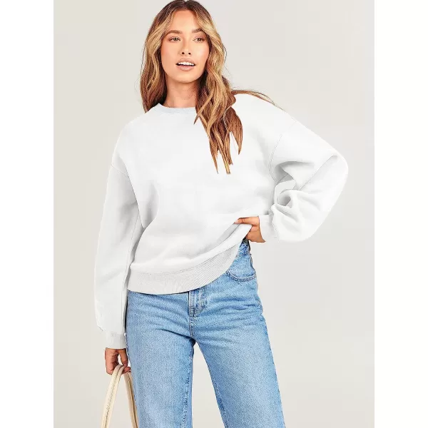imageANRABESS Womens Long Sleeve Sweatshirt Casual Crewneck Loose Fit Pollover Hoodie Fleece Fall TopsWhite