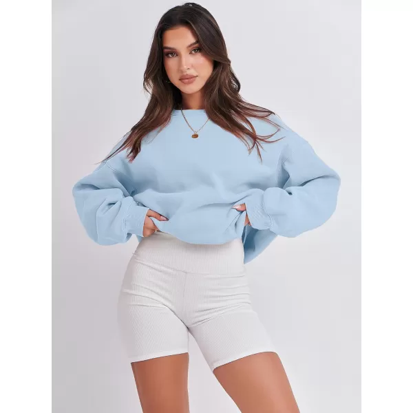 imageANRABESS Womens Long Sleeve Sweatshirt Casual Crewneck Loose Fit Pullover Hoodie Fleece Fall TopsBlue