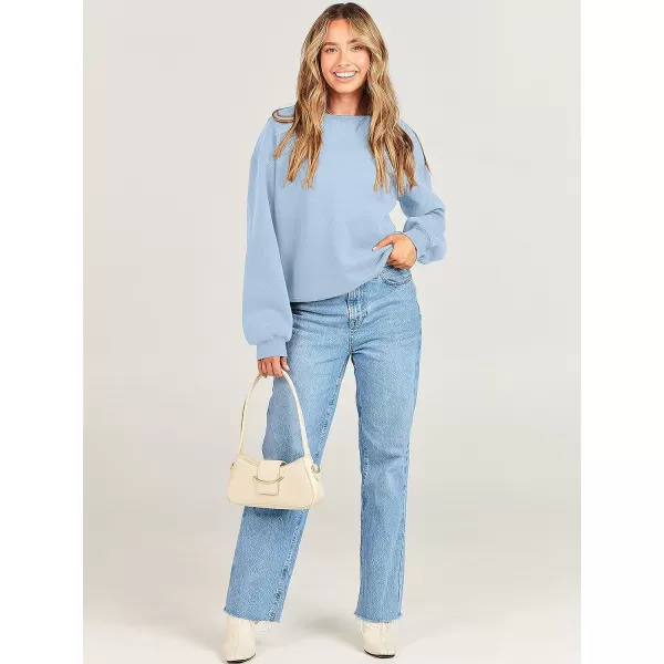 imageANRABESS Womens Long Sleeve Sweatshirt Casual Crewneck Loose Fit Pullover Hoodie Fleece Fall TopsBlue