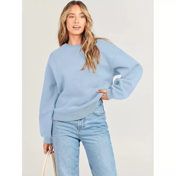 imageANRABESS Womens Long Sleeve Sweatshirt Casual Crewneck Loose Fit Pullover Hoodie Fleece Fall TopsBlue