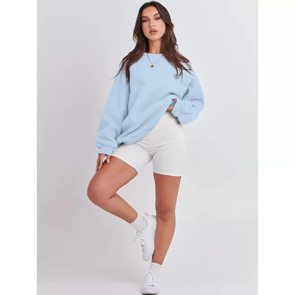 imageANRABESS Womens Long Sleeve Sweatshirt Casual Crewneck Loose Fit Pullover Hoodie Fleece Fall TopsBlue