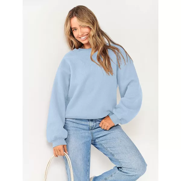 imageANRABESS Womens Long Sleeve Sweatshirt Casual Crewneck Loose Fit Pullover Hoodie Fleece Fall TopsBlue
