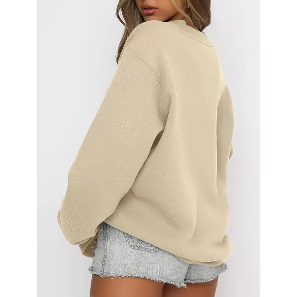 imageANRABESS Womens Long Sleeve Sweatshirt Casual Crewneck Loose Fit Pullover Hoodie Fleece Fall TopsBrown