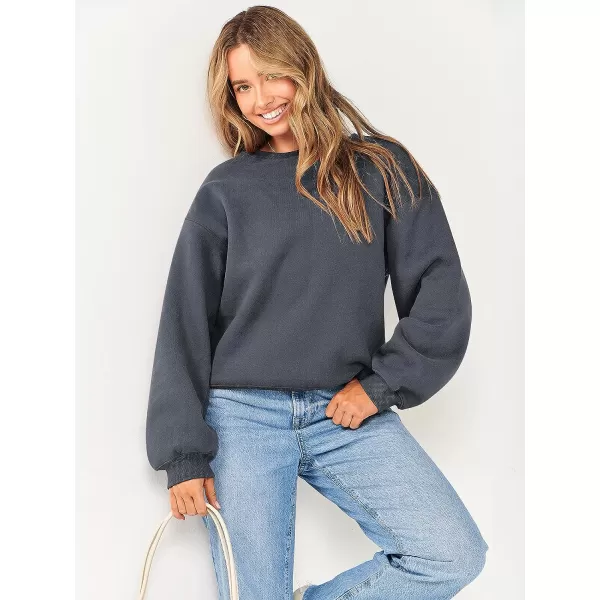 imageANRABESS Womens Long Sleeve Sweatshirt Casual Crewneck Loose Fit Pullover Hoodie Fleece Fall TopsDeep Gray