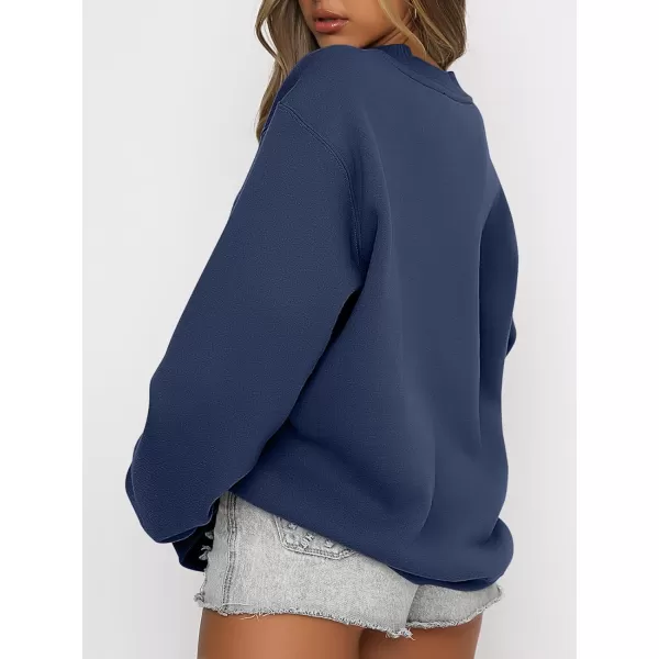 imageANRABESS Womens Long Sleeve Sweatshirt Casual Crewneck Loose Fit Pullover Hoodie Fleece Fall TopsDusty Blue
