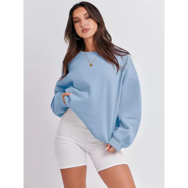 imageANRABESS Womens Long Sleeve Sweatshirt Casual Crewneck Loose Fit Pullover Hoodie Fleece Fall TopsLight Blue