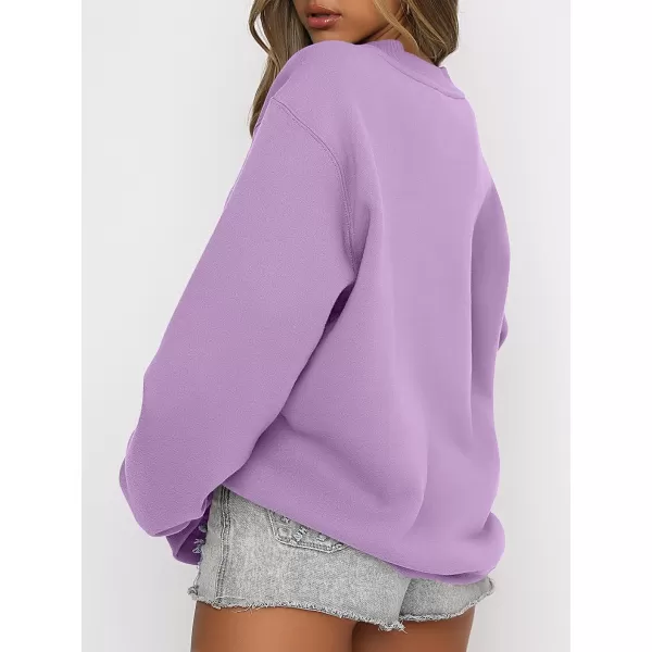 imageANRABESS Womens Long Sleeve Sweatshirt Casual Crewneck Loose Fit Pullover Hoodie Fleece Fall TopsLight Purple