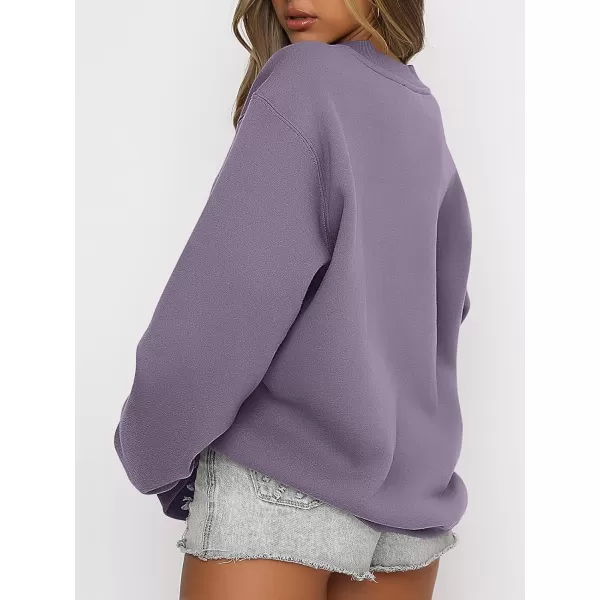 imageANRABESS Womens Long Sleeve Sweatshirt Casual Crewneck Loose Fit Pullover Hoodie Fleece Fall TopsPurple