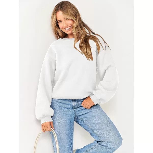 imageANRABESS Womens Long Sleeve Sweatshirt Casual Crewneck Loose Fit Pullover Hoodie Fleece Fall TopsWhite