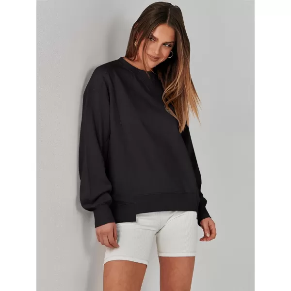 imageANRABESS Womens Long Sleeve Sweatshirt Crewneck Casual Cropped Pullover Top 2023 Winter Trendy ClothesBlack