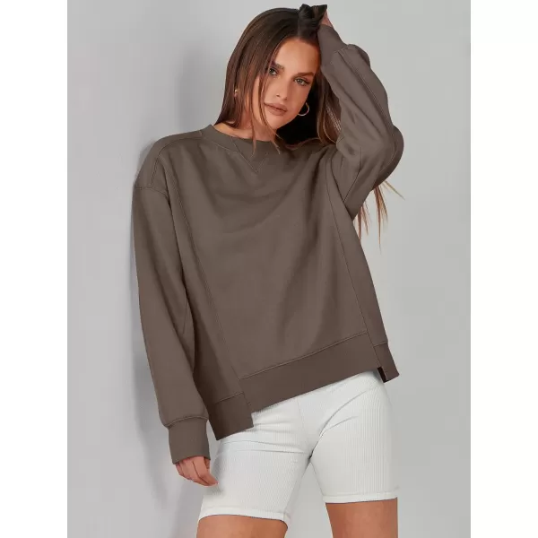imageANRABESS Womens Long Sleeve Sweatshirt Crewneck Casual Cropped Pullover Top 2023 Winter Trendy ClothesBrown