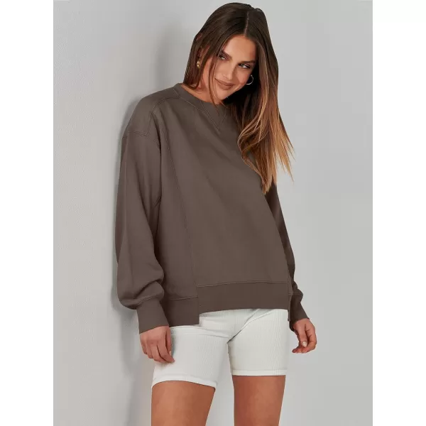 imageANRABESS Womens Long Sleeve Sweatshirt Crewneck Casual Cropped Pullover Top 2023 Winter Trendy ClothesBrown