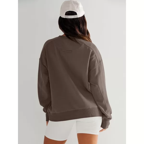 imageANRABESS Womens Long Sleeve Sweatshirt Crewneck Casual Cropped Pullover Top 2023 Winter Trendy ClothesBrown