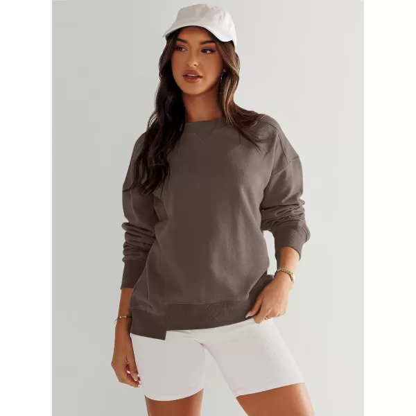 imageANRABESS Womens Long Sleeve Sweatshirt Crewneck Casual Cropped Pullover Top 2023 Winter Trendy ClothesBrown