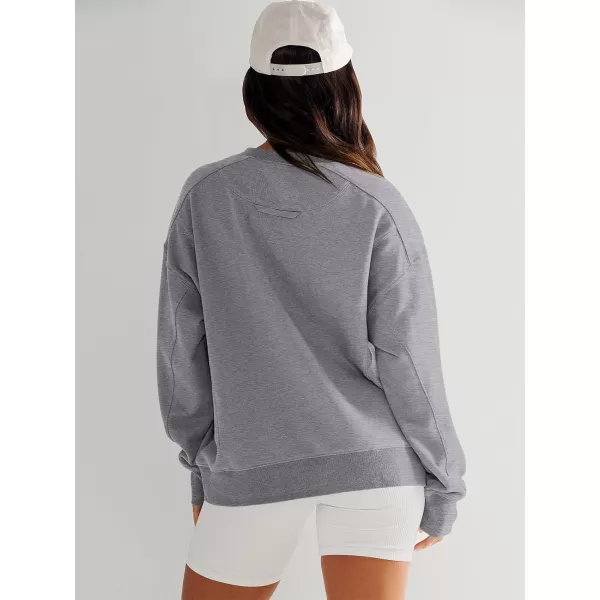 imageANRABESS Womens Long Sleeve Sweatshirt Crewneck Casual Cropped Pullover Top 2023 Winter Trendy ClothesGrey