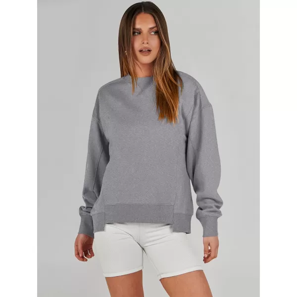 imageANRABESS Womens Long Sleeve Sweatshirt Crewneck Casual Cropped Pullover Top 2023 Winter Trendy ClothesGrey