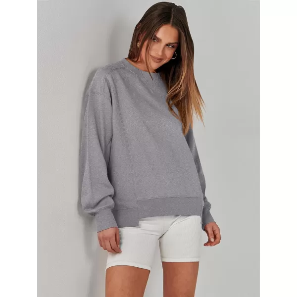 imageANRABESS Womens Long Sleeve Sweatshirt Crewneck Casual Cropped Pullover Top 2023 Winter Trendy ClothesGrey