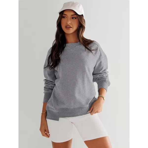 imageANRABESS Womens Long Sleeve Sweatshirt Crewneck Casual Cropped Pullover Top 2023 Winter Trendy ClothesGrey